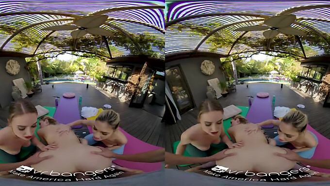 Teenager (18+) Wird In Einer Virtual-Reality-Orgie Gefingert Und Geblasen