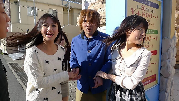 Japanese Girl, Kotomi Asakura Enjoys A Guy'S Cock With Her Friends